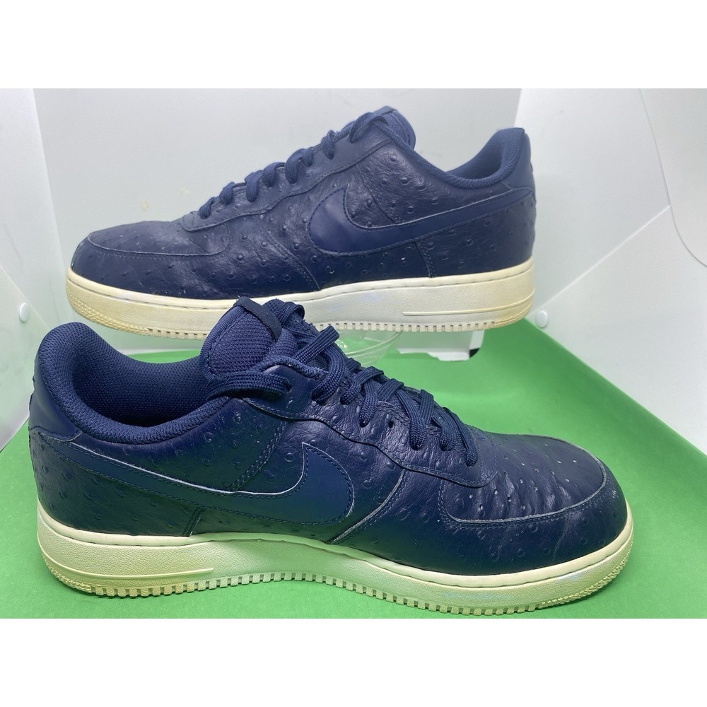 Sz 13 - Nike Air Force 1 Low Ostrich Obsidian Navy Blue 2015 718152-402